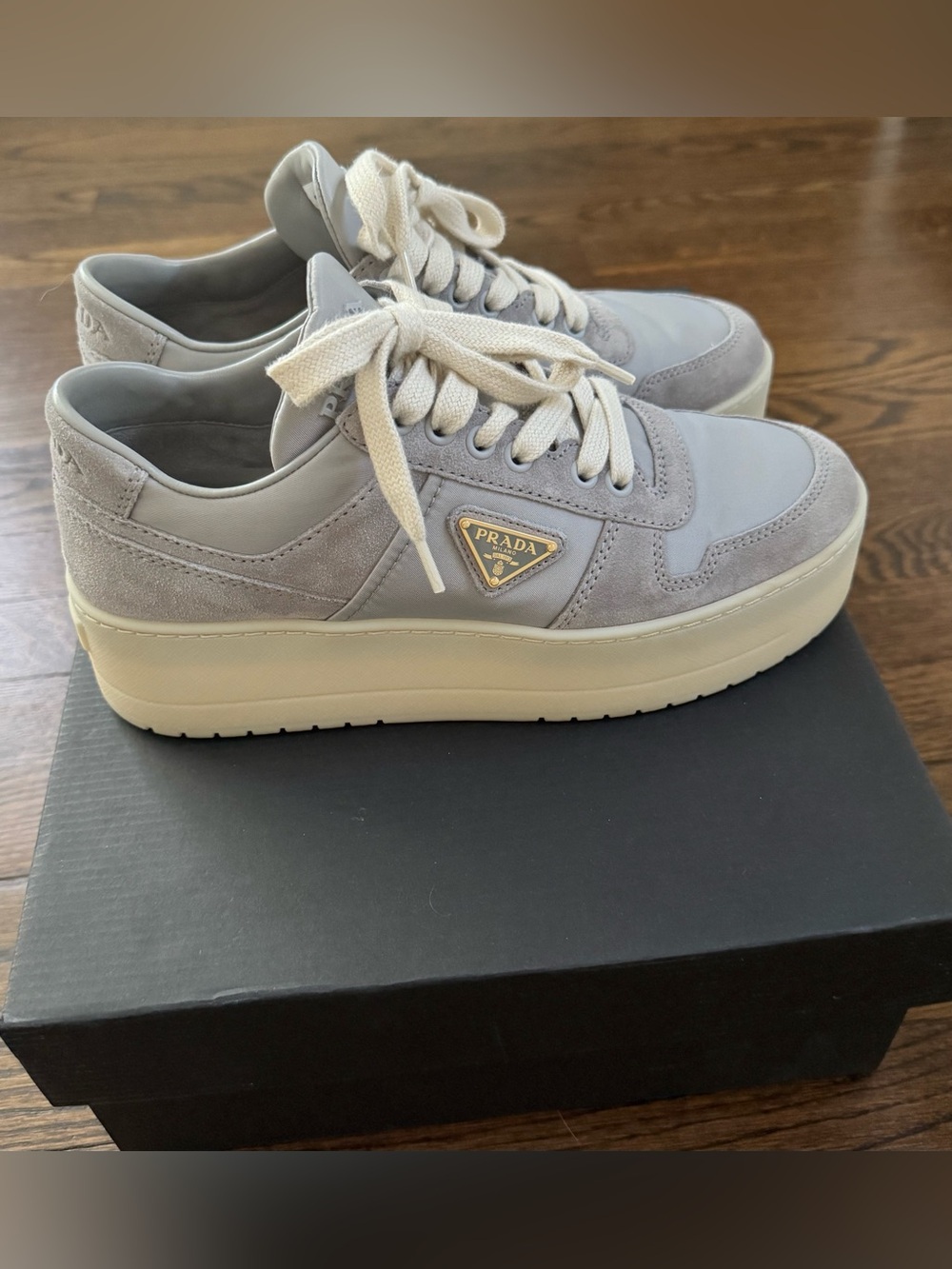 PRADA Women Sneakers- Gray - size 7